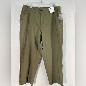 TWO Sonoma Women’s Capri Pants Bundle XL Olive + Navy